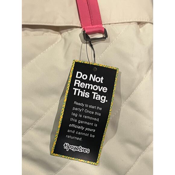 TIPSY ELVES Sz M Medium Rainbow Stripe Retro Snowsuit NWT - Picture 5 of 11